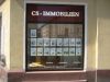 CS-Immobilien, Schaufensterverklebung, Glasbeschriftung, München Folienschrift, Werbebeschriftung auf Fenster