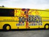 Do Brazil Folienbeschriftung auf Bus Digitaldruck Fensterbeklebung Scheibentönung